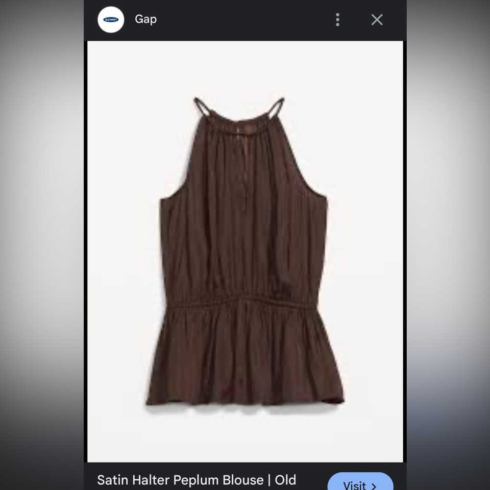 Old Navy Brown Satin Tank